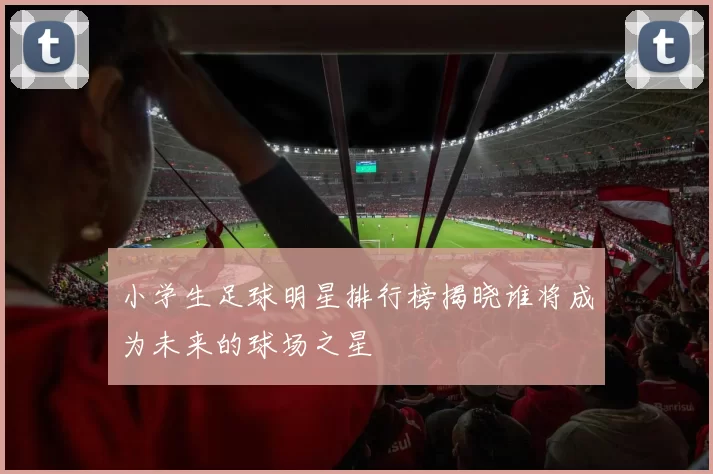 小学生足球明星排行榜揭晓谁将成为未来的球场之星